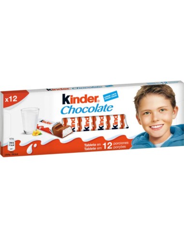 CHCTE. KINDER BARRITA CHOCO LECHE 12 UND