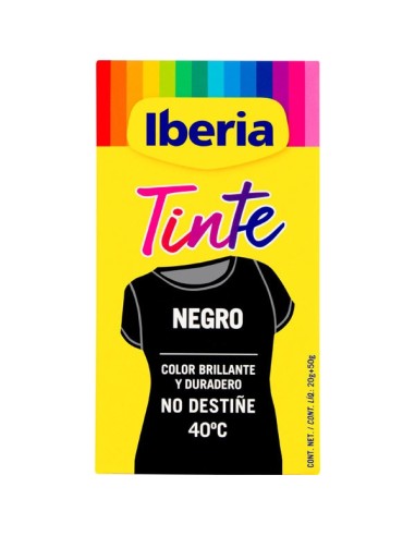 TINTE ROPA IBERIA NEGRO CAJA 2 SOBRES