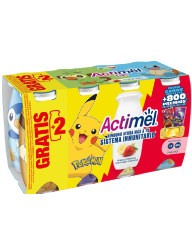 ACTIMEL FRESA PLATANO X8