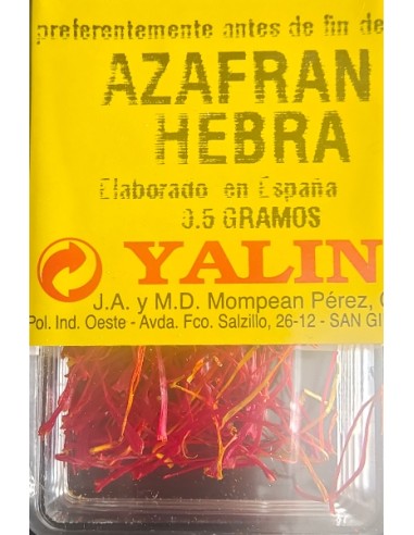 ESPEC. YALIN AZAFRAN PELO CAJITA 0.5 GRS