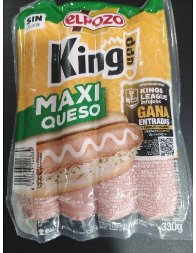 SALCHICHA FRANKFURT KING UPP QUESO 330GR