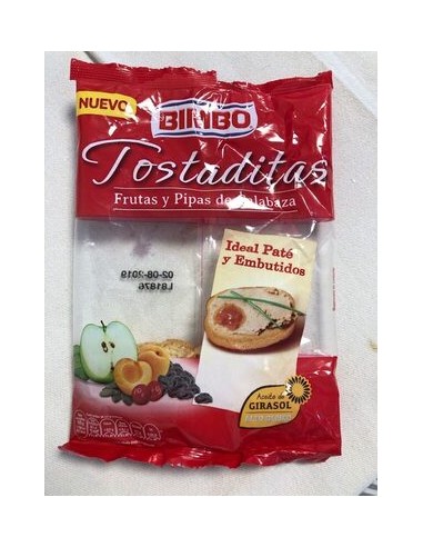 MINI TOSTAS FRUTAS Y PIPAS DE CALABAZA