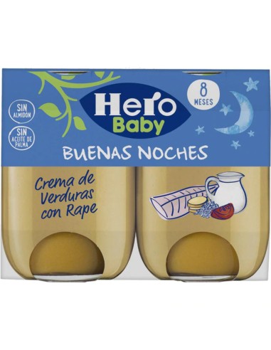 HERO B. NOCHES 2 X 190 GR. CREMA DE RAPE CON VERDURAS