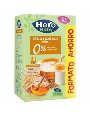 PAPILLA HERO 8 CEREALES MIEL 340 GRS.