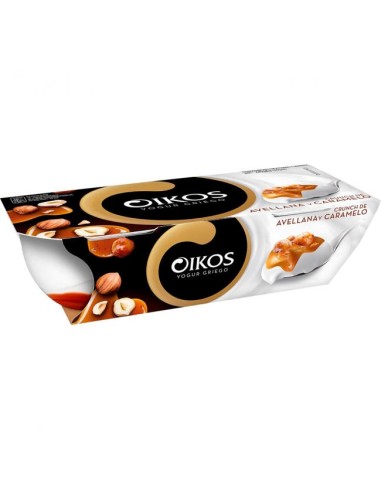 OIKOS CRUNCH DE AVELLANA Y CARAMELO X 2