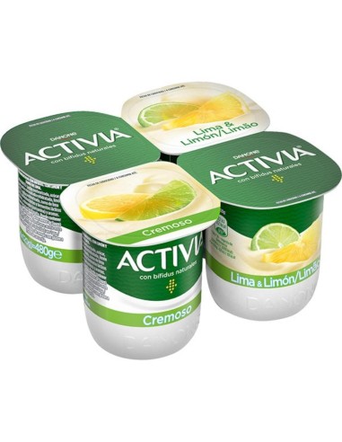 ACTIVIA CREMOSO LIMA LIMON X 4