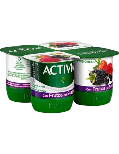 ACTIVIA CON FRUTOS DEL BOSQUE X 4