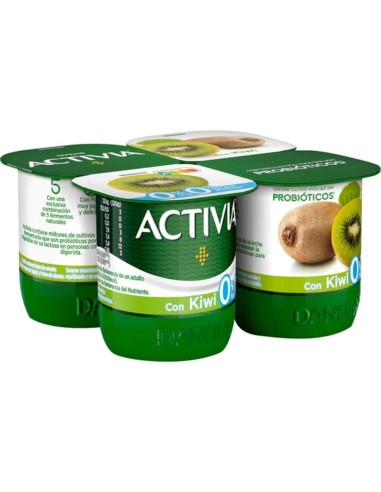 ACTIVIA 0 % CON KIWI X 4