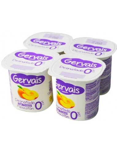 GERVAIS 0 % CON MELOCOTON X4