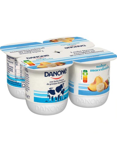 YOGUR SABOR MACEDONIA DANONE X 4