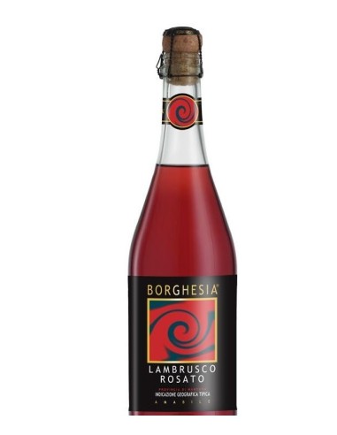 VINO LAMBRUSCO BORGHESIA ROSADO 75 CL.