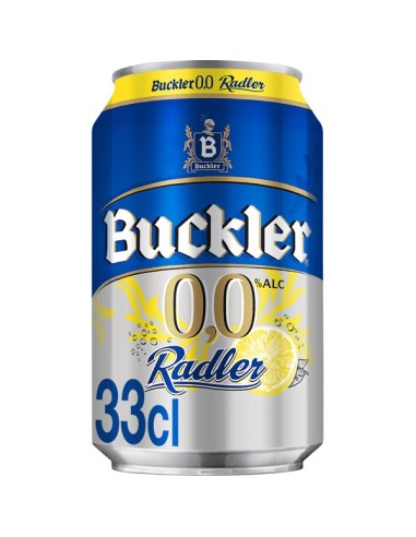 CERVEZA BUCKLER LATA  0,0%  RADLER 33 CL