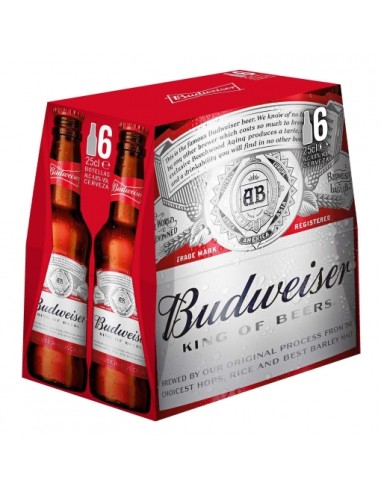 CERVEZA BUDWEISER BOTLL 250 ML PK-6