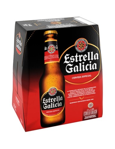 CERVEZA ESTRELLA GALICIA PK-6 200 ML.