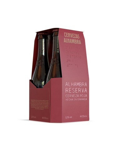 CERVEZA ALHAMBRA RESERVA ROJA 33 CL PK-4