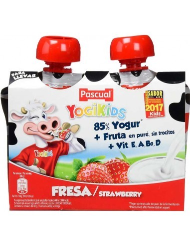 YOGUR + FRUTA YOGIKIDS FRESA 80 GRS PK-2