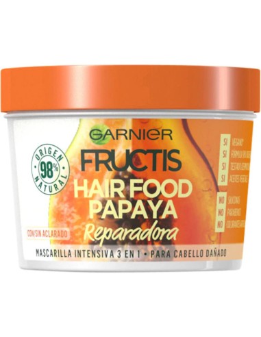 MASCARILLAS FRUCTIS HAIR F. PAPAYA 390 ML.