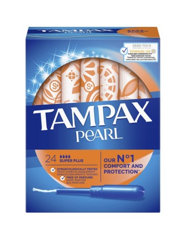 TAMPONES TAMPAX PEARL SUPER PLUS 24 UND