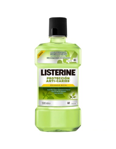 LISTERINE ENJUAGUE 500ML. PROTECCION ANTI CARIES 