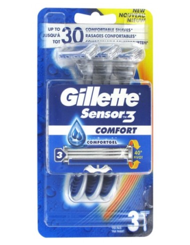 GILLETTE MAQUINILLA SENSOR-3 COOL 4 UNI.