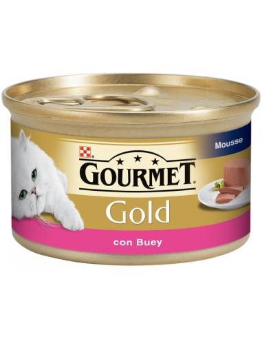 COMIDA GATOS GOURMET BUEY LATA 85 GRS.