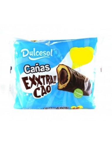 CAÑAS EXTRA CHOCOLATE X 3 DULCESOL