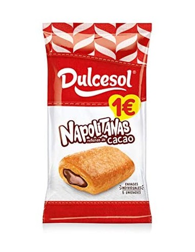 NAPOLITANAS DE CACAO DULCESOL 4UND