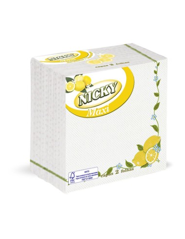 SERVILLETAS NICKY LIMON 33X33 65 SERVICI