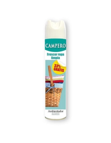 CAMPERO AMBIENTADOR SPRAY 400 ML FRESCOR ROPA LIMPIA 