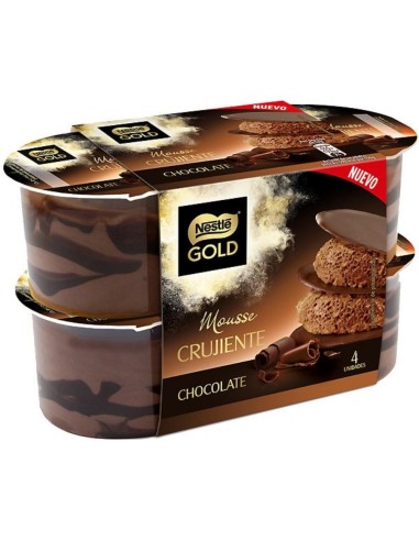 MOUSSE DE CHOCOLATE GOLD X 4