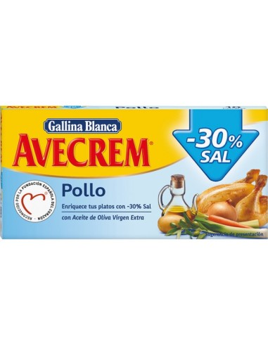 CALDO AVECREM POLLO BAJO SAL 10 PTLLAS.