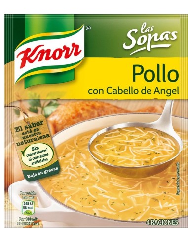 SOPA KNORR POLLO CABELLO ANGEL 71 GRS.