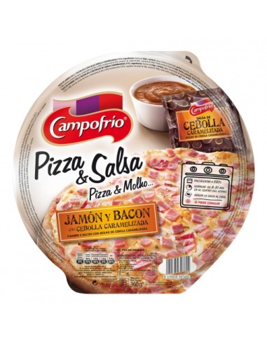 PIZZA CAMPOFRIO JAMON Y BACON CON CEBOLLA CARAMELIZADA