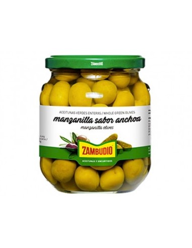 ACEITUNAS ZAMBUDIO MANZ. C/H TARRO 350 G