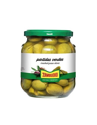 ACEITUNAS ZAMBUDIO PARTIDA  VERDE 350 GR