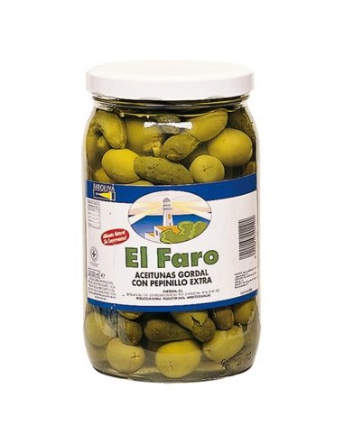 ACEITUNAS FARO GORDAL C/PEPINILLO TR.150