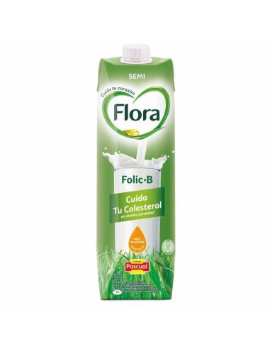 LECHE FLORA BRIK 1 LT. SEMIDESNATADA