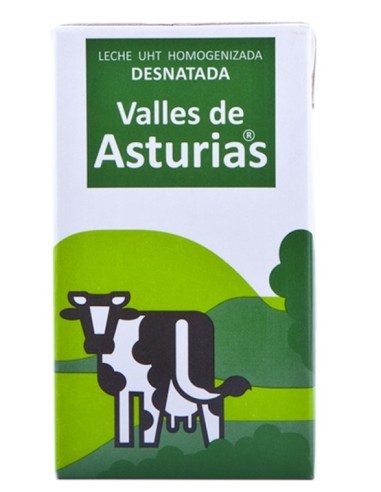 LECHE VALLES DE ASTURIAS DESNATADA 1LT.