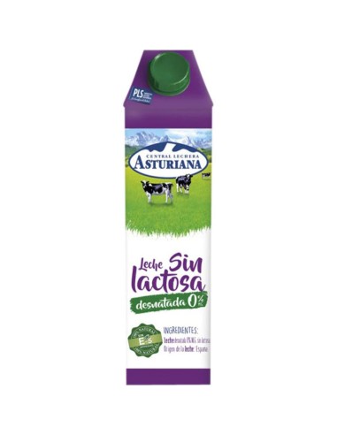 LECHE ASTURIANA SIN LACTOSA 0% 1 LT