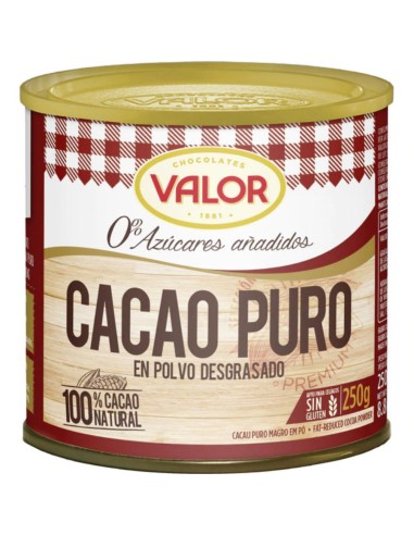 CACAO POLVO PURO S/AZUCAR VALOR BOTE 250