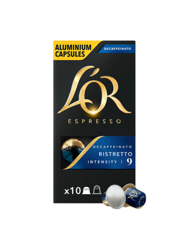 CAFE L`OR CAPSULAS RISTRETO  DESCAF.10 U