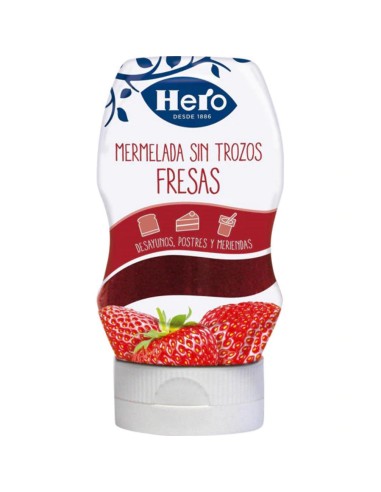 MERMELADA HERO BOCABAJO FRESA 350 GR.