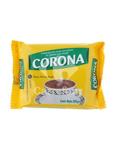 CHOCOLATE A LA TAZA CORONA TABLETA 250 GR.