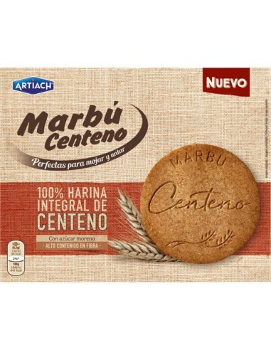 GALLETAS MARBU 100 % ARINA DE CENTENO CON AZUCAR MORENO