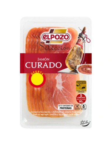 JAMON CURADO SELECCION LONCHAS ELPOZO 80 GRS.