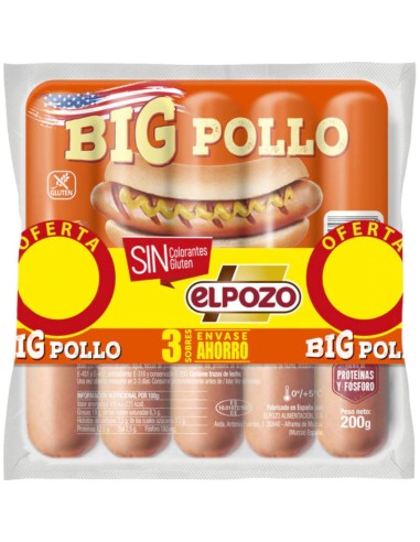 SALCHICHAS  FANKFURT BIG POLLO PACK-3