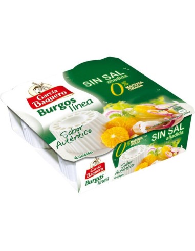 QUESO FRESCO GARCIA BAQUERO LINEA SIN SAL 0 % PACK-4 