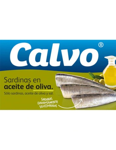 SARDINAS CALVO ACEITE OLIVA 180 GRS.