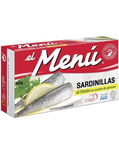 SARDINILLAS EL MENU LIMON 90 GRS