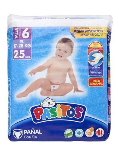 PAÑAL PASITOS 17-28 KG T.6 27 UND